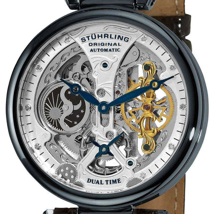Orologio da uomo Stuhrling Original Emperor's Grand DT Automatic Dual Time 127A2.33X52