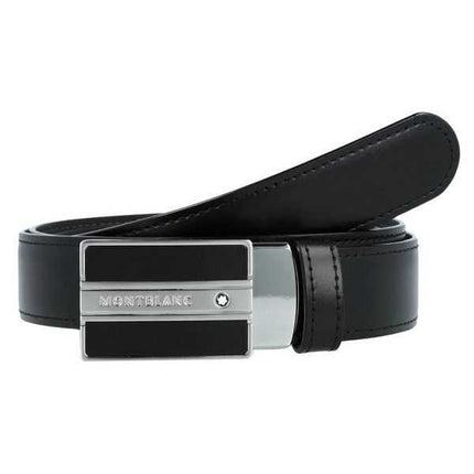 Montblanc Meisterstuck 128136 Cintura reversibile in pelle da uomo nera e marrone