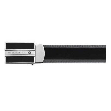 Montblanc Meisterstuck 128136 Cintura reversibile in pelle da uomo nera e marrone