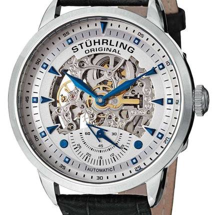 Orologio da uomo Stuhrling Original Executive Skeleton Black Leather 133.33152