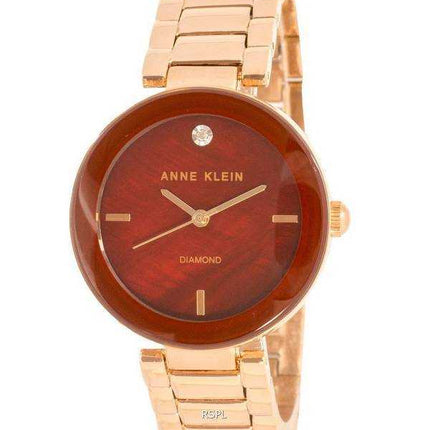 Orologio da donna Anne Klein Diamond accenti quadrante bordeaux al quarzo 1362BYRG 100M
