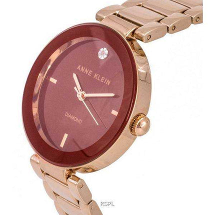 Orologio da donna Anne Klein Diamond accenti quadrante bordeaux al quarzo 1362BYRG 100M