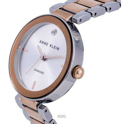 Orologio da donna 1363SVRT al quarzo con accenti di diamanti Anne Klein