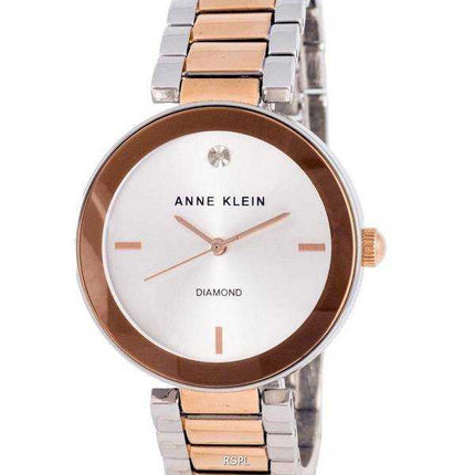 Orologio da donna 1363SVRT al quarzo con accenti di diamanti Anne Klein