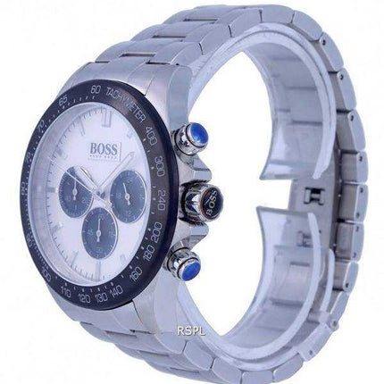 Hugo Boss Ikon cronografo tachimetro quadrante argento quarzo 1512964.G 100M orologio da uomo