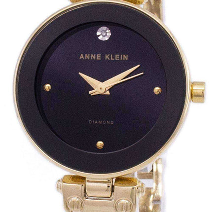 Anne Klein Quartz Diamond Accents 1980BKGB Orologio da donna