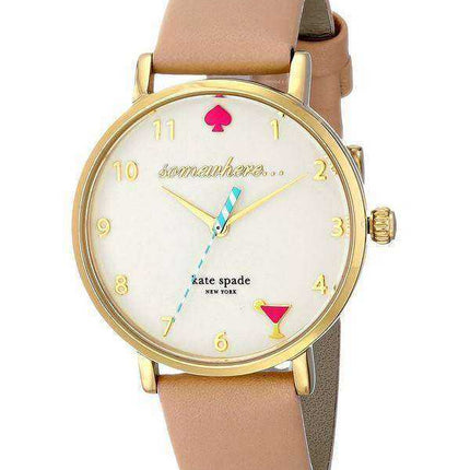 Cinturino in pelle al quarzo Metro Kate Spade New York 1YRU0484 Orologio da donna