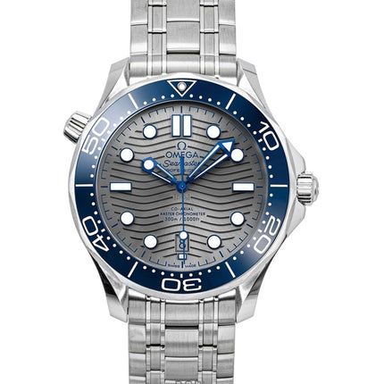 Orologio da uomo Omega Seamaster Diver automatico in acciaio inossidabile con quadrante grigio 210.30.42.20.06.001 300M