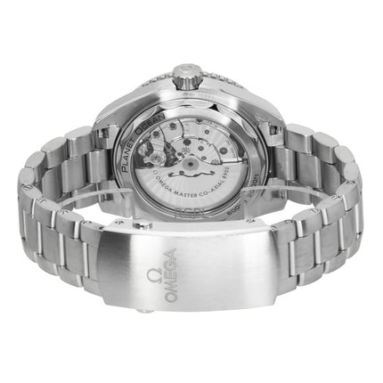 Orologio da uomo Omega Seamaster Planet Ocean in acciaio inossidabile con quadrante nero, automatico, subacqueo, 215.30.44.21.01.002, 600 m