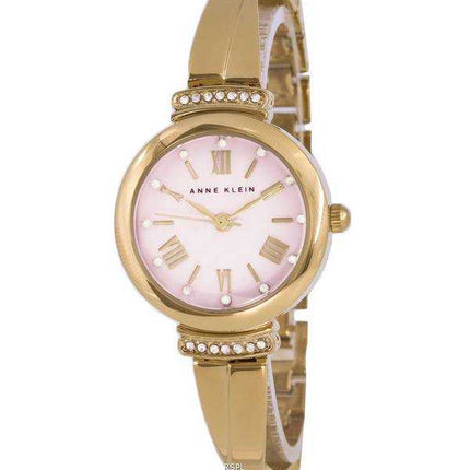 Orologio da donna Anne Klein tono oro con accenti di cristallo quadrante viola al quarzo 2244LVST