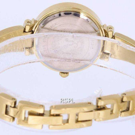 Orologio da donna Anne Klein tono oro con accenti di cristallo quadrante viola al quarzo 2244LVST