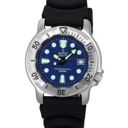Orologio da uomo Ratio FreeDiver Professional Sapphire Blue Dial Quartz 22AD202-BLU 200M