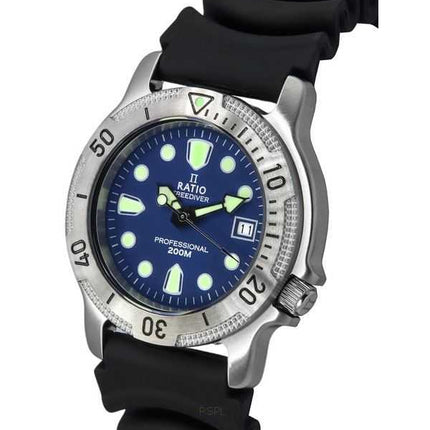 Orologio da uomo Ratio FreeDiver Professional Sapphire Blue Dial Quartz 22AD202-BLU 200M