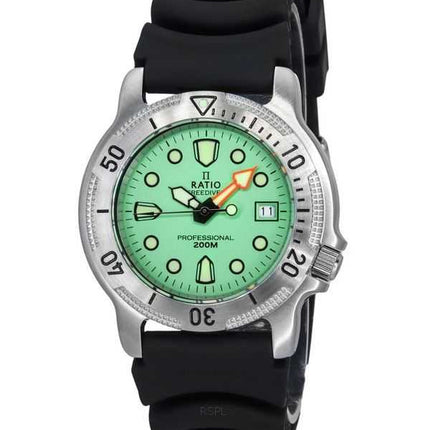 Orologio da uomo Ratio FreeDiver Professional Sapphire Mint Green Dial Quartz 22AD202-MGRN 200M