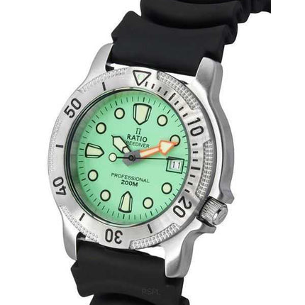 Orologio da uomo Ratio FreeDiver Professional Sapphire Mint Green Dial Quartz 22AD202-MGRN 200M