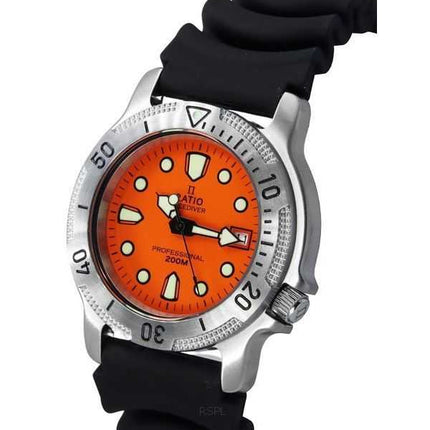 Orologio da uomo Ratio FreeDiver Professional Sapphire Orange Dial Quartz 22AD202-ORG 200M