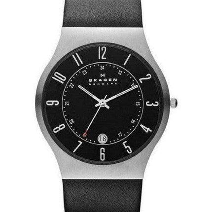Skagen Grenen Classic Black Dial Black Leather 233XXLSLB Orologio da uomo