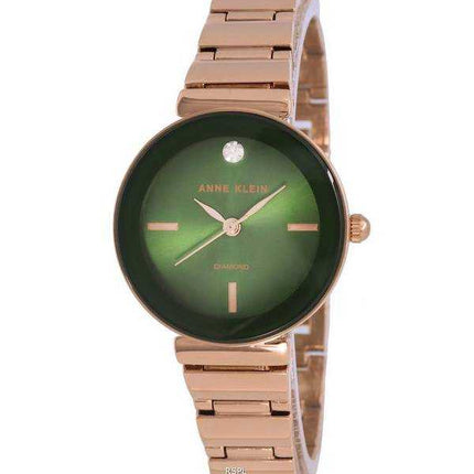 Orologio da donna Anne Klein Diamond Accent quadrante verde al quarzo 2434GNRG