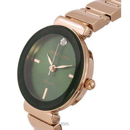 Orologio da donna Anne Klein Diamond Accent quadrante verde al quarzo 2434GNRG