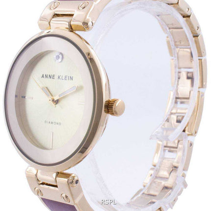Orologio da donna al quarzo con accenti di diamanti Anne Klein 2512BYGB