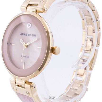 Orologio da donna al quarzo con accenti di diamanti Anne Klein 2512LPGB