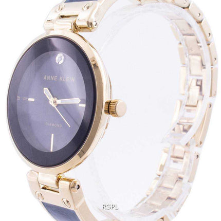 Orologio da donna al quarzo con accenti di diamanti Anne Klein 2512NVGB