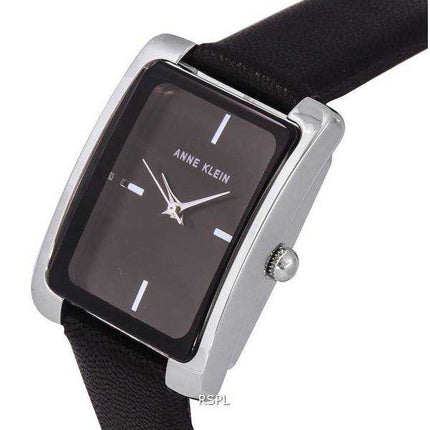 Orologio da donna Anne Klein in pelle con quadrante nero al quarzo 2707BKBK