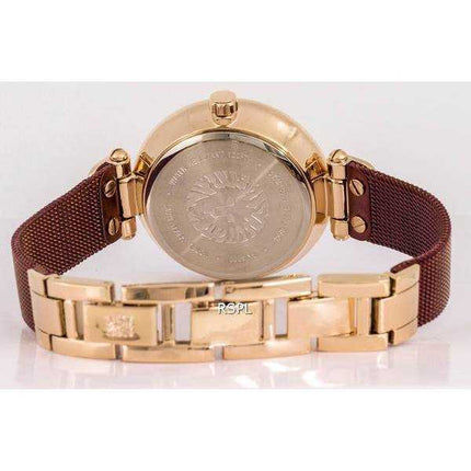 Orologio da donna Anne Klein con accenti di cristallo quadrante bordeaux al quarzo 3000RGBY