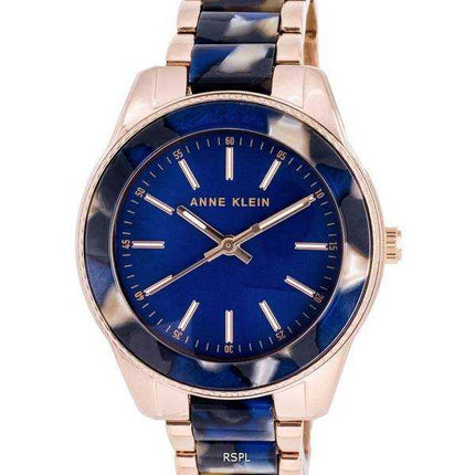 Orologio da donna Anne Klein bicolore in acciaio inossidabile con quadrante blu al quarzo 3214RGNV