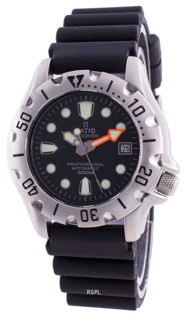 Orologio da uomo Ratio Free Diver Professional 500M Sapphire Automatic 32BJ202A-BLK