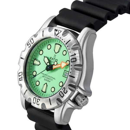 Orologio da uomo Ratio FreeDiver Professional 500M Sapphire Mint Green Dial Automatic 32BJ202A-MGRN