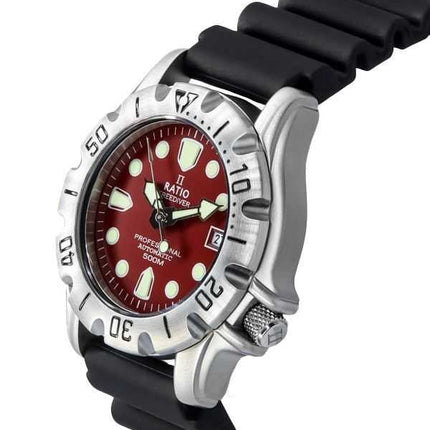 Orologio da uomo Ratio FreeDiver Professional 500M Sapphire Red Dial Automatic 32BJ202A-RED