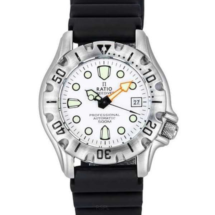 Orologio da uomo Ratio FreeDiver Professional 500M Sapphire White Dial Automatic 32BJ202A-WHT
