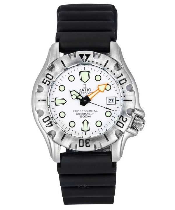Orologio da uomo Ratio FreeDiver Professional 500M Sapphire White Dial Automatic 32BJ202A-WHT