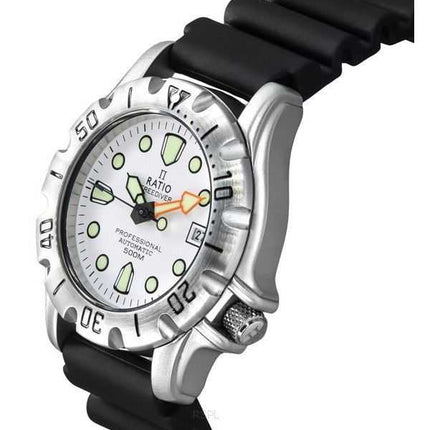 Orologio da uomo Ratio FreeDiver Professional 500M Sapphire White Dial Automatic 32BJ202A-WHT