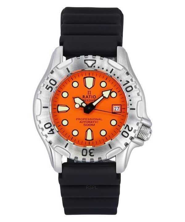 Orologio da uomo Ratio FreeDiver Professional 500M Sapphire Orange Dial Automatic 32GS202A-ORG