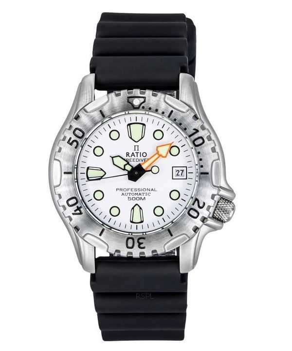 Orologio da uomo Ratio FreeDiver Professional 500M Sapphire White Dial Automatic 32GS202A-WHT