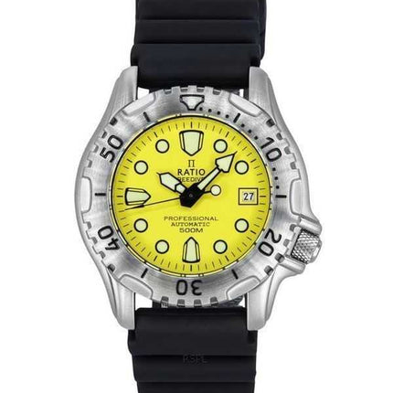 Orologio da uomo Ratio FreeDiver Professional 500M Sapphire Yellow Dial Automatic 32GS202A-YLW