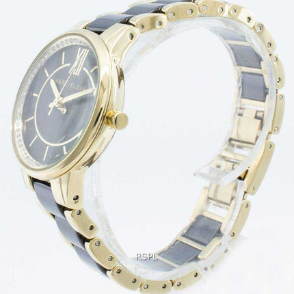 Anne Klein 3344BKGB Orologio al quarzo da donna con accento di diamanti
