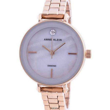 Anne Klein 3386LGRG Quartz Diamond Accents Orologio da donna