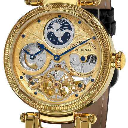 Orologio da uomo Stuhrling Original Magistrate Automatic Dual Time Skeleton Dial 353A.333531