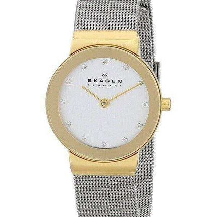 Skagen Freja Silver Dial Swarovski Bracciale in acciaio inossidabile con cinturino 358SGSCD Orologio da donna