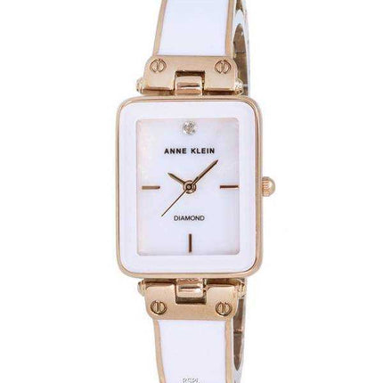 Orologio da donna Anne Klein Diamond Accent Two Tone quadrante bianco quarzo 3636WTRG