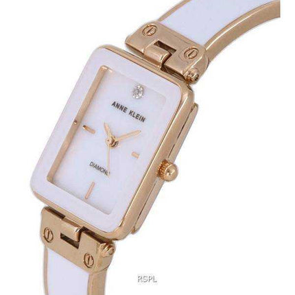 Orologio da donna Anne Klein Diamond Accent Two Tone quadrante bianco quarzo 3636WTRG