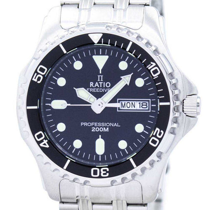 Ratio Free Diver Professional 200M Sapphire Quartz 36JL140 Orologio da uomo