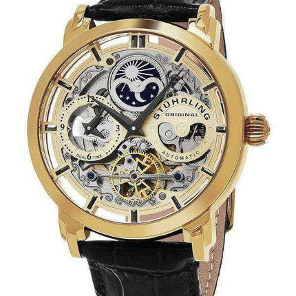 Orologio da uomo Stuhrling Original Legacy Anatol Automatic Dual Time Skeleton 371.02
