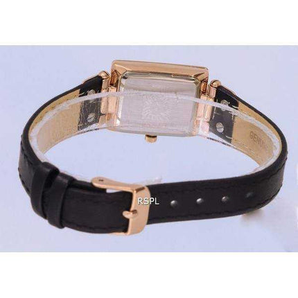 Orologio da donna Anne Klein classico in pelle con quadrante nero al quarzo 3752RGBK