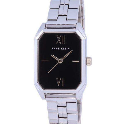 Orologio da donna Anne Klein in acciaio inossidabile con quadrante nero al quarzo 3775BKSV
