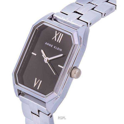 Orologio da donna Anne Klein in acciaio inossidabile con quadrante nero al quarzo 3775BKSV