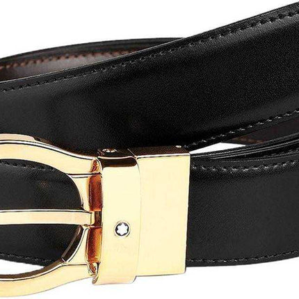 Cintura in pelle da uomo Montblanc 38579 classica reversibile nera / marrone